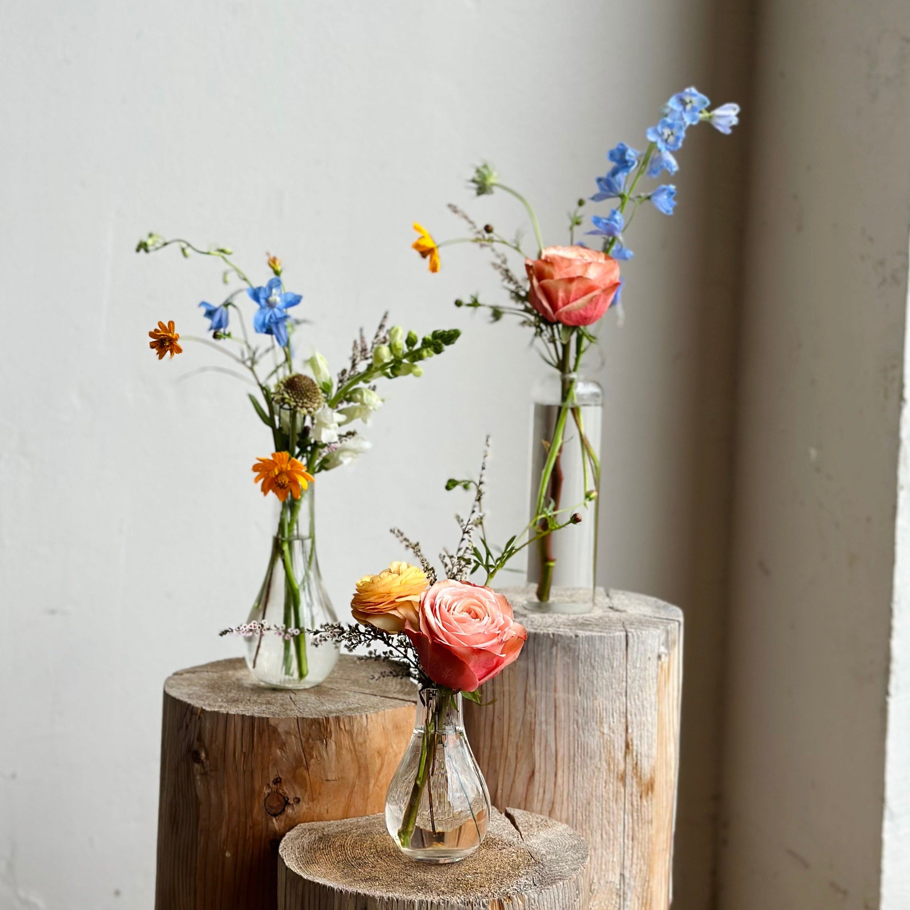 Bud Vase Trio Moss Flower Shop