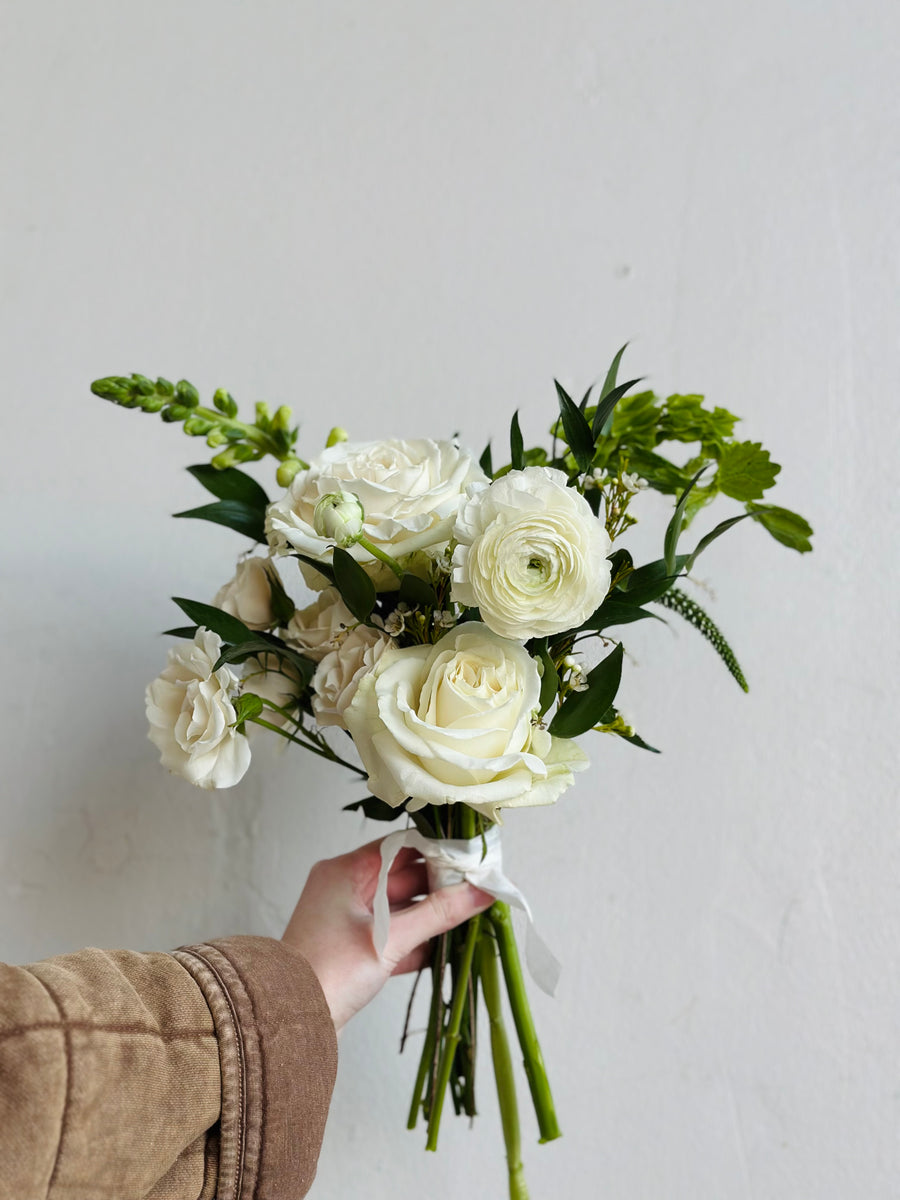 White Dance Posy