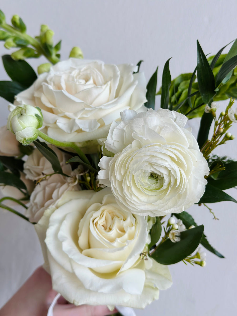 White Dance Posy