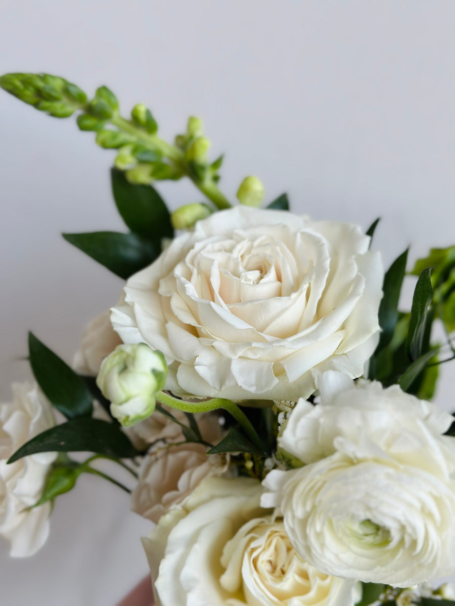 White Dance Posy